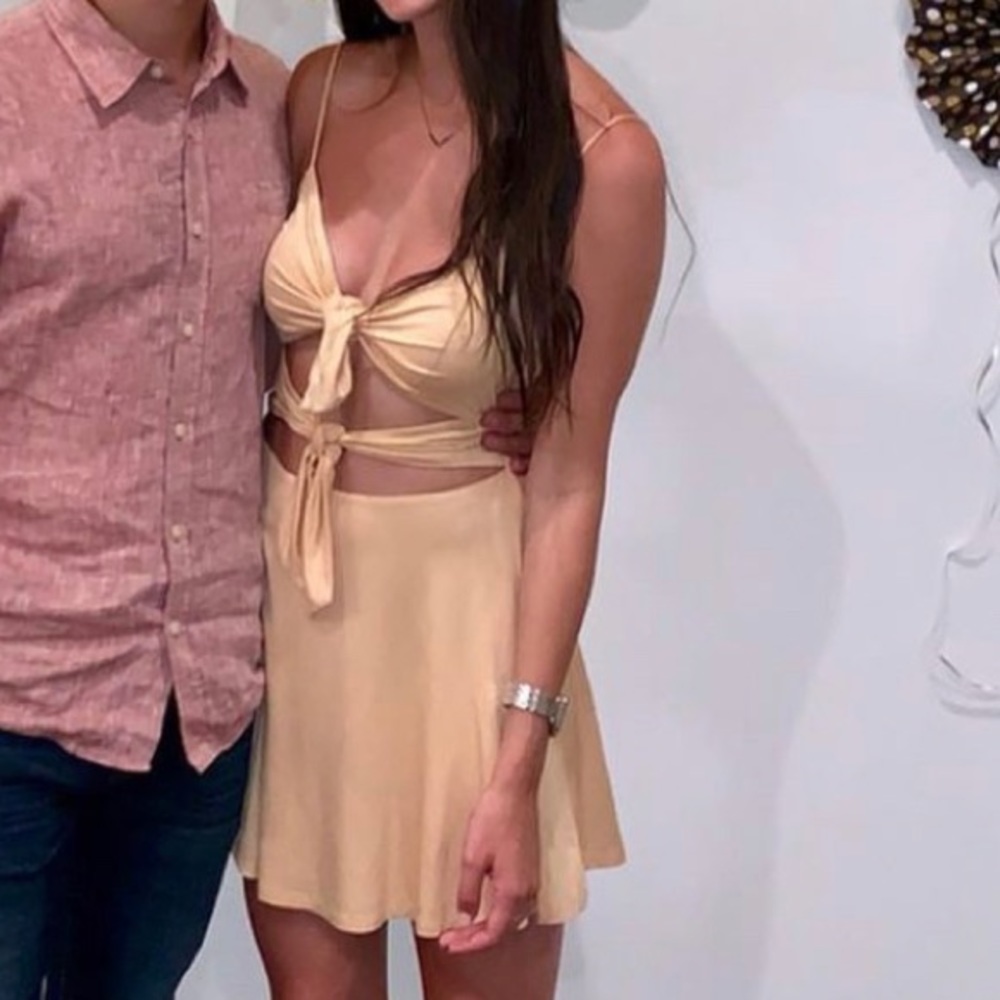 Lovers and friends beige dress